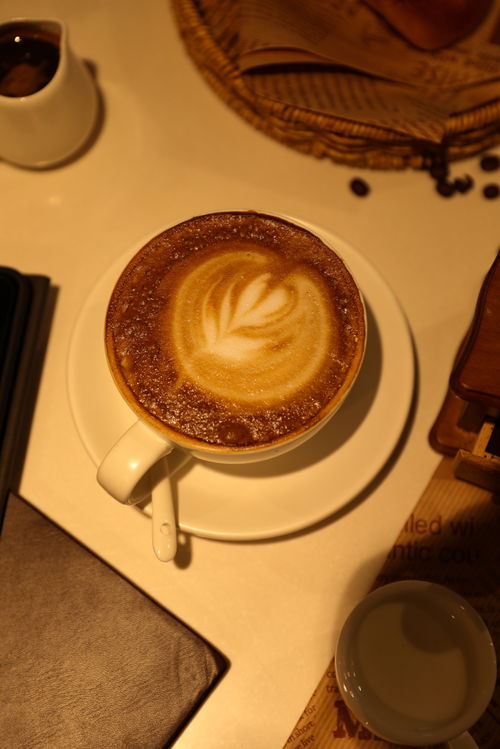 意式拿铁拉花咖啡咖啡店饮品摄影图 摄影素材